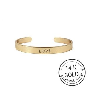 💥50% OFF💥GUC Kitsch 14K Gold Love Cuff Bracelet